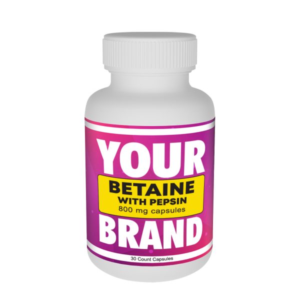 Betaine with Pepsin, 800 mg capsules