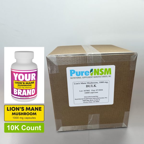 Lion's Mane Mushroom 1000mg HPMC Capsules
