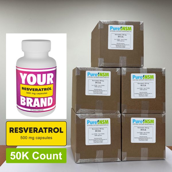 Resveratrol 500mg HPMC Capsules