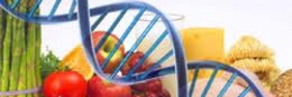 image of food and DNA strand